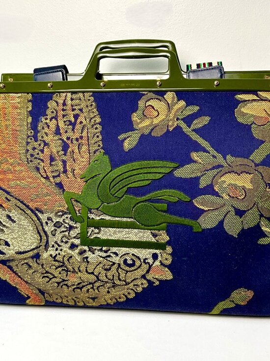 Etro Handbags - ETRO Tapestry Pegasus Top Handle Bag
